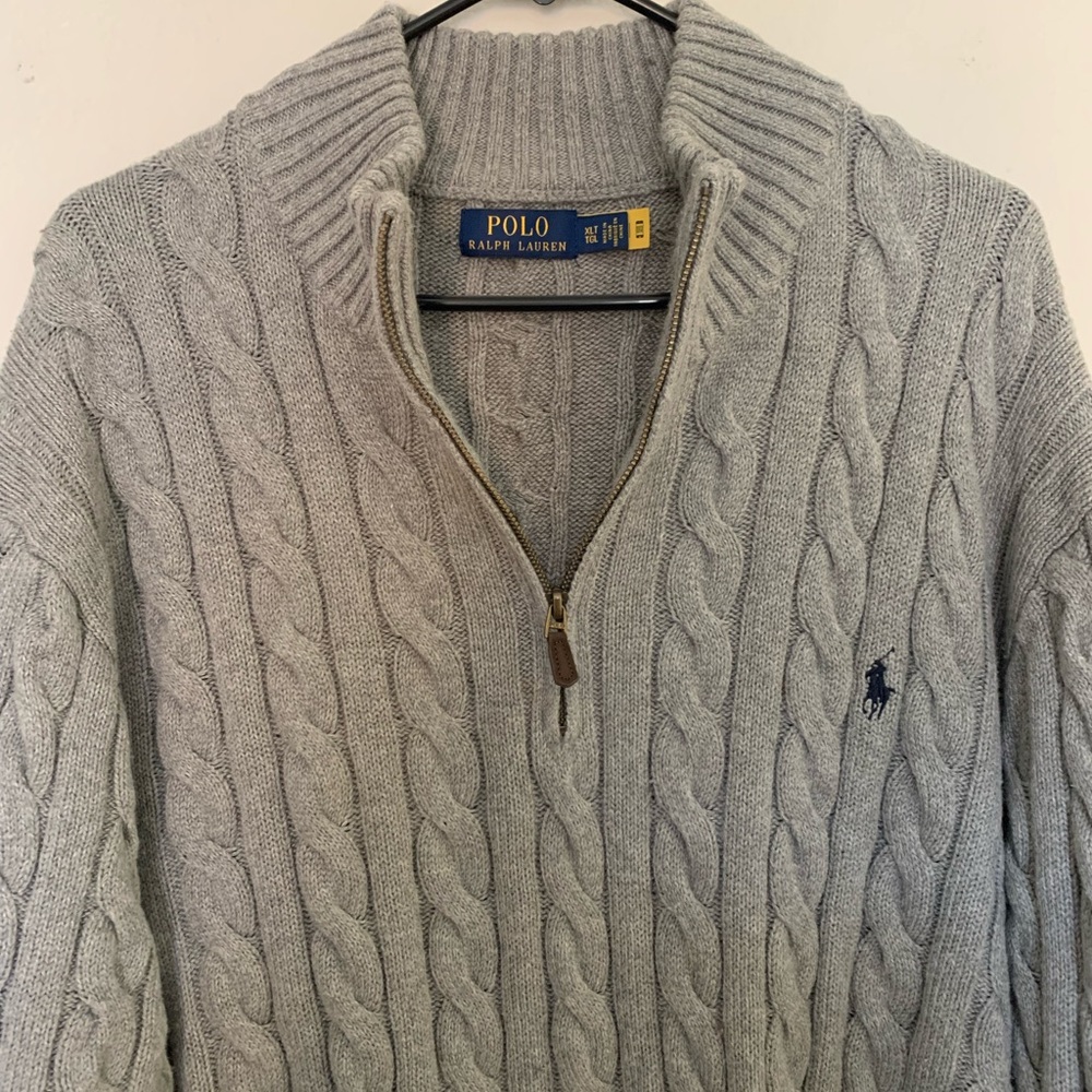 Ralph Lauren Quarter-Zip Cableknit Pullover Sweater